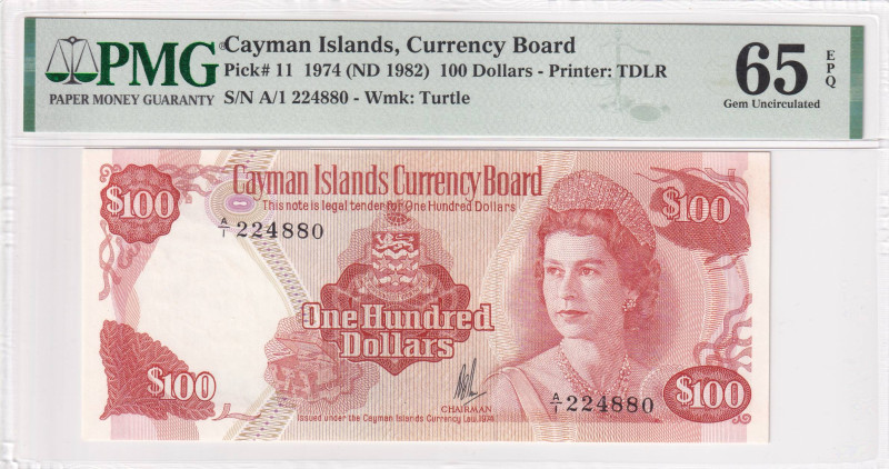 Cayman Islands, 100 Dollars, 1974, UNC, p11

Estimate: USD 500-1000