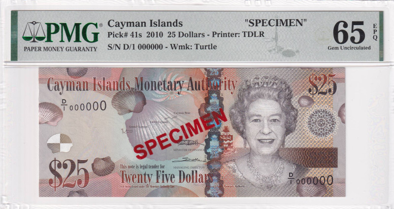 Cayman Islands, 25 Dollars, 2010, UNC, p51s, SPECIMEN

Estimate: USD 300-600