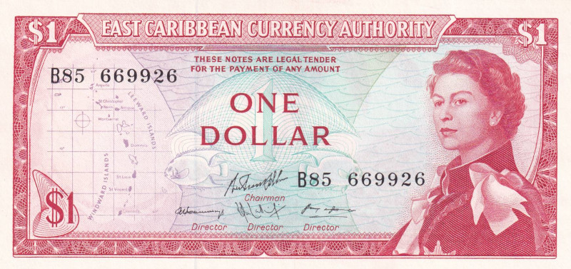 East Caribbean States, 1 Dollar, 1965, AUNC, p13f

Estimate: USD 30-60