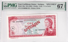 East Caribbean States, 1 Dollar, 1965, UNC, p13hs, SPECIMEN

Estimate: USD 250-500