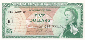 East Caribbean States, 5 Dollars, 1965, UNC, p14ı

Estimate: USD 60-120