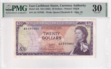 East Caribbean States, 20 Dollars, 1965, VF, p15b

Estimate: USD 125-250