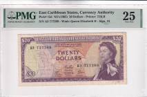East Caribbean States, 20 Dollars, 1965, VF, p15d

Estimate: USD 150-300