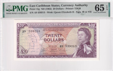 East Caribbean States, 20 Dollars, 1965, UNC, p15g

Estimate: USD 750-1500
