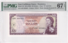 East Caribbean States, 20 Dollars, 1965, UNC, p15i

Estimate: USD 400-800