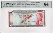 East Caribbean States, 100 Dollars, 1965, UNC, p16cs, SPECIMEN

Estimate: USD 1000-2000