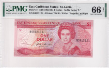 East Caribbean States, 1 Dollar, 1985/1988, UNC, p17ı

Estimate: USD 50-100