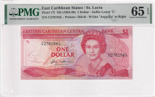 East Caribbean States, 1 Dollar, 1985/1988, UNC, p17ı

Estimate: USD 50-100