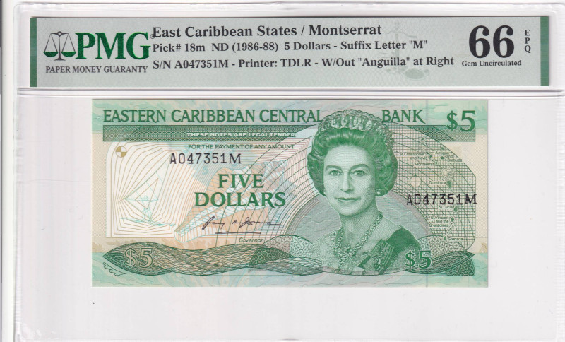 East Caribbean States, 5 Dollars, 1986/1988, UNC, p18m

Estimate: USD 250-500