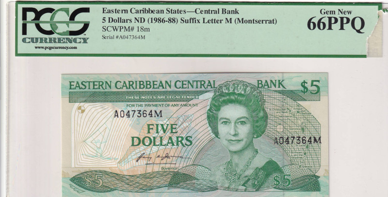 East Caribbean States, 5 Dollars, 1986/1988, UNC, p18m

Estimate: USD 50-100