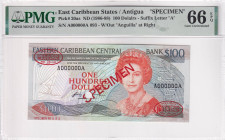 East Caribbean States, 100 Dollars, 1986/1988, UNC, p20as, SPECIMEN

Estimate: USD 1000-2000
