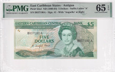 East Caribbean States, 5 Dollars, 1988/1993, UNC, p22a1

Estimate: USD 50-100