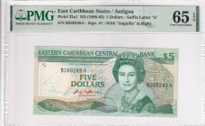 East Caribbean States, 5 Dollars, 1988/1993, UNC, p22a1

Estimate: USD 50-100