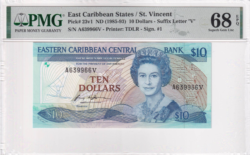 East Caribbean States, 10 Dollars, 1985/1993, UNC, p23v1

Estimate: USD 200-40...