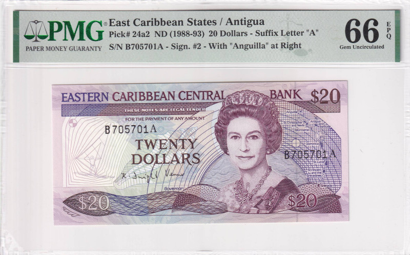 East Caribbean States, 20 Dollars, 1988/1993, UNC, p24a2

Estimate: USD 300-60...