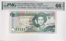 East Caribbean States, 5 Dollars, 1993, UNC, p26u

Estimate: USD 50-100