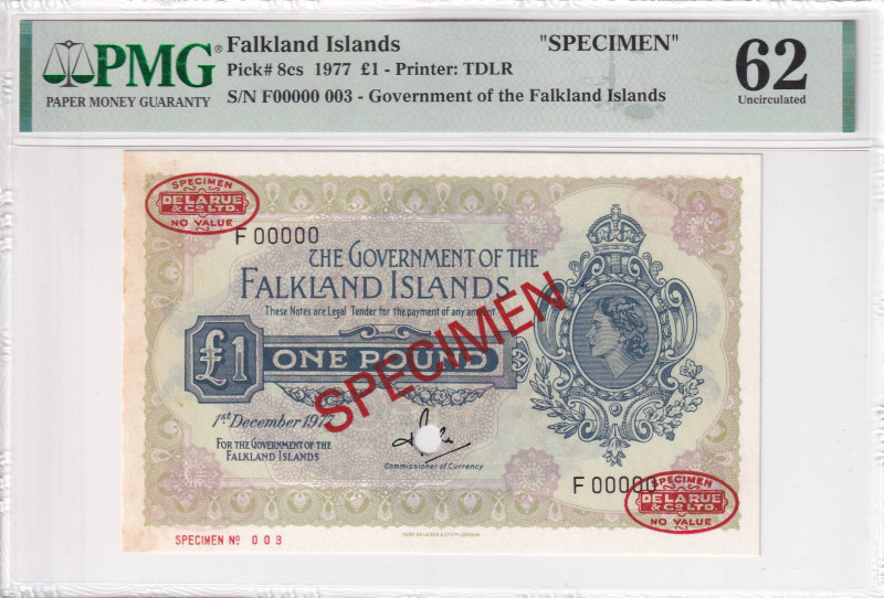 Falkland Islands, 1 Pound, 1977, UNC, p8cs, SPECIMEN

Estimate: USD 600-1200