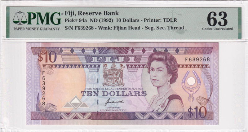 Fiji, 10 Dollars, 1992, UNC, p94a

Estimate: USD 30-60