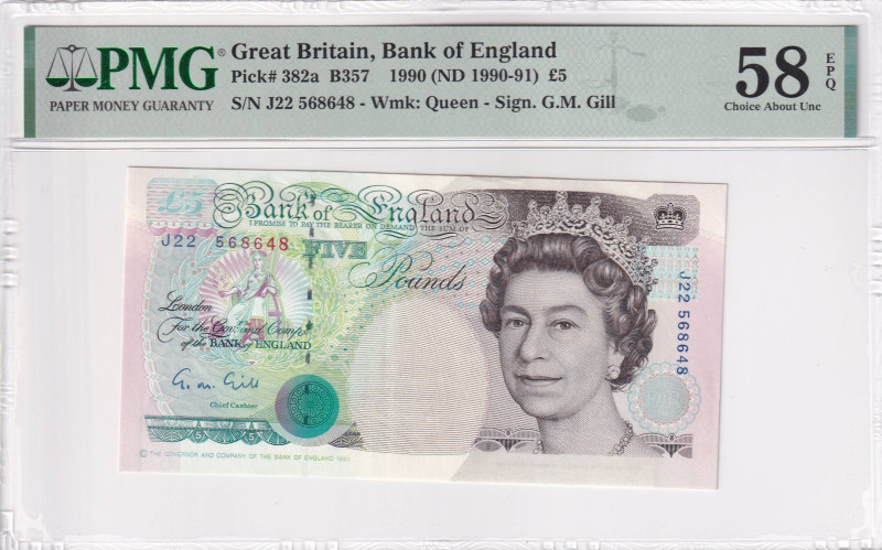 Great Britain, 5 Pounds, 1990/1991, AUNC, p382a

Estimate: USD 30-60