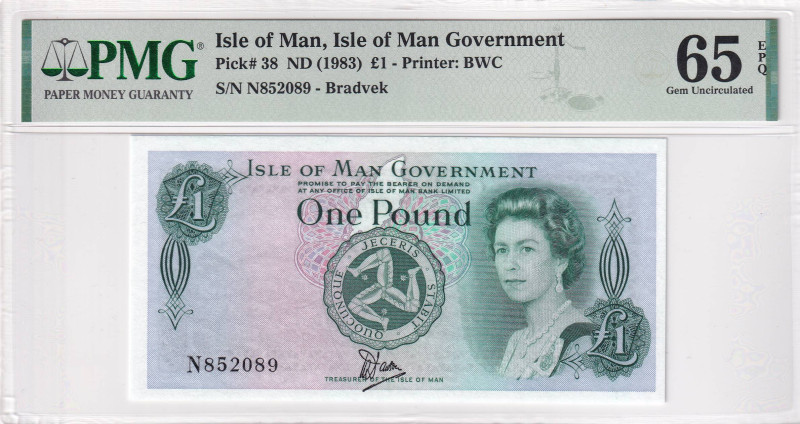 Isle of Man, 1 Pound, 1983, UNC, p38

Estimate: USD 50-100