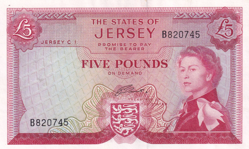 Jersey, 5 Pounds, 1963, UNC, p9b

Estimate: USD 300-600