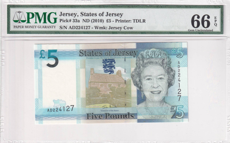 Jersey, 5 Pounds, 2010, UNC, p33a

Estimate: USD 40-80