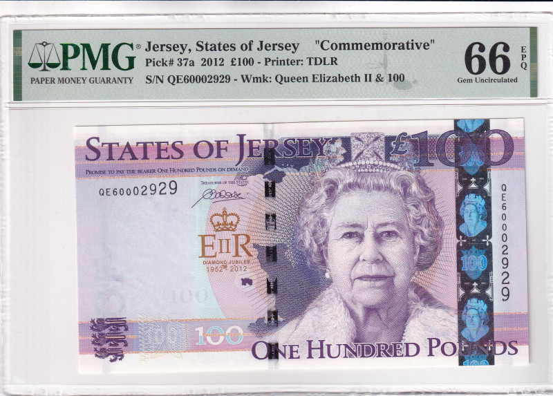 Jersey, 100 Pounds, 2012, UNC, p37a

Estimate: USD 300-600