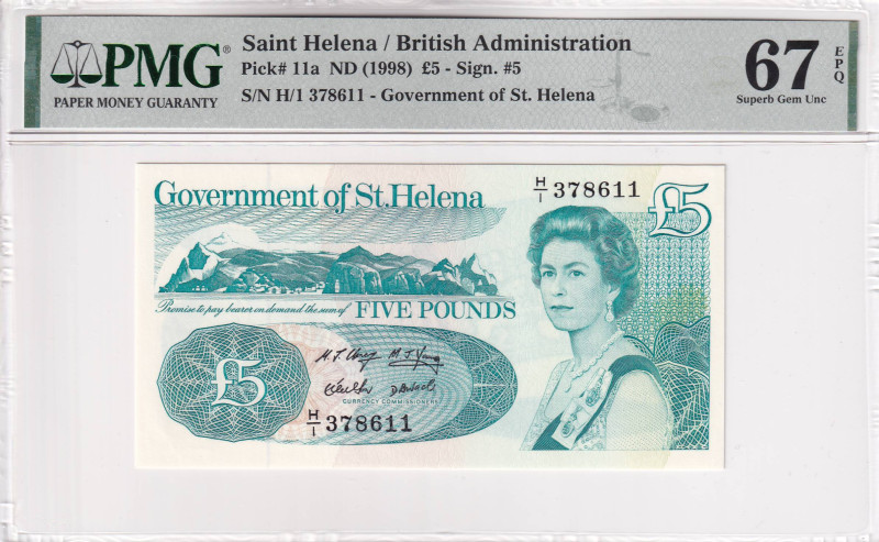 Saint Helena, 5 Pounds, 1998, UNC, p11a

Estimate: USD 40-80