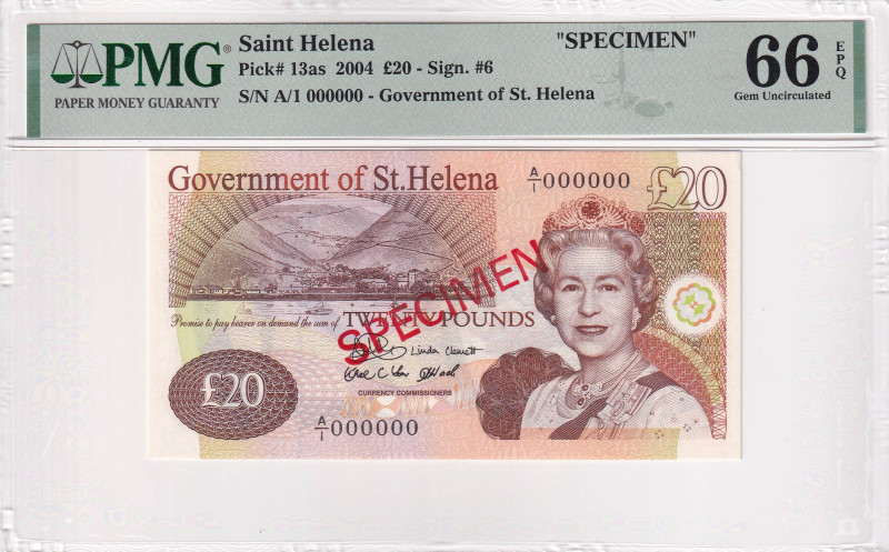 Saint Helena, 20 Pounds, 2004, UNC, p13as, SPECIMEN

Estimate: USD 60-120