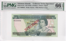 Solomon Islands, 2 Dollars, 1979, UNC, p5cs1, SPECIMEN

Estimate: USD 20-40