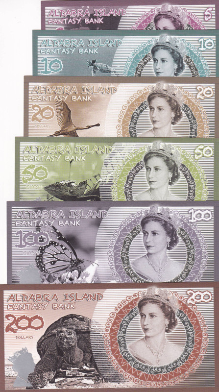 Fantasy Banknotes, 5-10-20-50-100-200 Dollars, 2019, UNC, , (Total 6 banknotes)...