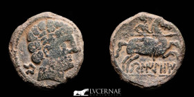 Beligiom Bronze As 7,04 g, 22 mm Belchite (Zaragoza) 120-20 B.C. gVF