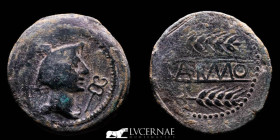 Carmo, ancient Hispania Bronze As 21,30 g., 33 mm. Carmona, Sevilla 120-80 BC gVF