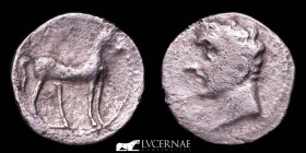 Carthaginian silver 1/4 Shekel 1,43 g. 14 mm. Military mobile mint 218-210 GVF