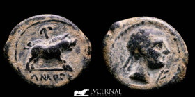Castulo Bronze Quadrans 3.38 g., 18 mm. Hispania 120-80 B.C. gVF