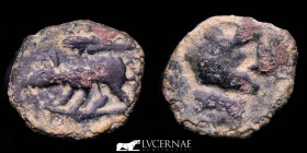 Castulo Bronze Semis 1,32 g, 14 mm. Castulo 180 - 150 B.C. gF
