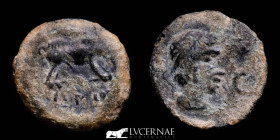 Castulo (Hispania) Bronze Quadrans 1,45 g., 15 mm. Castulo 180-150 B.C. VF