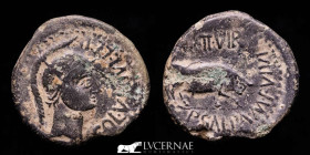Celsa Roman Hispania Bronze As 14,50 g. 29 mm. Celsa 50-30 a.C. Good fine