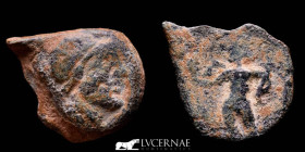 Corduba Bronze Semis 6,36 g. 24 mm. Corduba 44-45 B.C. Good very fine