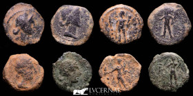 Corduba, Ancient Hispania Bronze lot x 4 Semis - Cordoba 44-45 B.C. GF