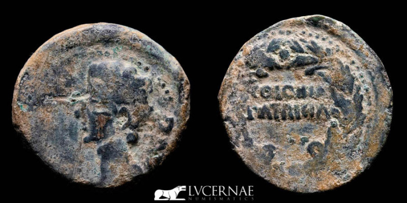 Roman Empire - Augustus (27 BC - 14 A.D.) Bronze As.(10.85 g. 26 mm.) Minted in ...