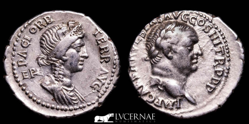 Roman Empire - Vespasian (AD 69 - 79) - Silver denarius (3.37 g. 20 mm.) - From ...