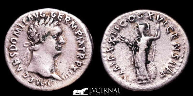 Roman Empire - Domitian (81-96 A.D.) Silver denarius (3,02 g. 20 mm.). Rome, 93-...