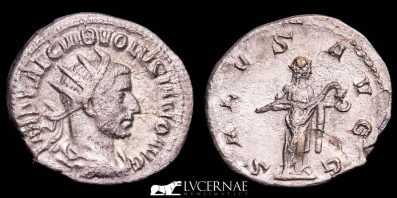 Roman Empire - Volusian (251-253 A.D.). Silver antoninianus (3,35 g. 21 mm.). Mi...