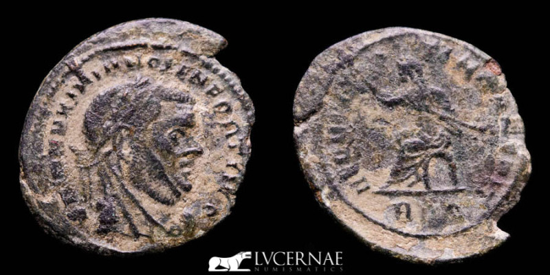 Roman Empire - Divus Maximianus, died 310 A.D. Bronze follis minted in Rome unde...