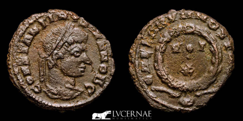 Roman Empire. - Constantine II, as Caesar. - Barbarous AE Follis (2.50 g., 18 mm...