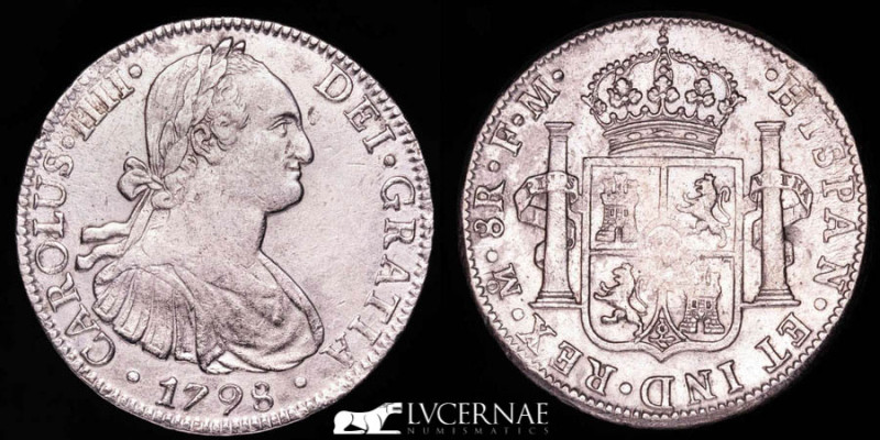 Spain - Carlos IV (1788-1808). Silver 8 reales coin (26,94 g. 40 mm.). Minted in...