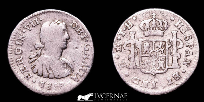 Spain - Fernando VII - (1808-1833). Silver 1/2 real (1,64 g. 17 mm.). Mexico cit...