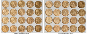 Leopold II 20-Piece Lot of Uncertified Assorted gold 20 Francs, Dates varied, as pictured. Total AGW 3.734 oz. HID09801242017 © 2024 Heritage Auctions...