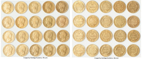 Napoleon 20-Piece Lot of Uncertified gold 20 Francs 1806-A, As pictured. Total AGW 3.734 oz. HID09801242017 © 2024 Heritage Auctions | All Rights Rese...